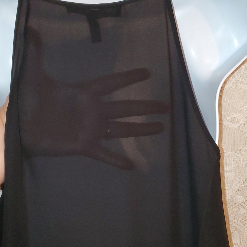 BCBGmaxazria asymmetrical thin black dress - Picture 11 of 12